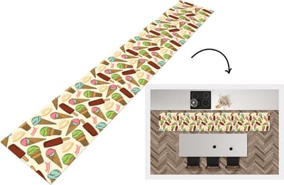 Keukenloper - Loper keuken - Eten - Patroon - IJs - 300x50 cm - Keukenloper vinyl