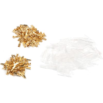 200 pièces 2.8mm bornier de connexion électrique barrière fil connecteur bloc Kit ensemble or