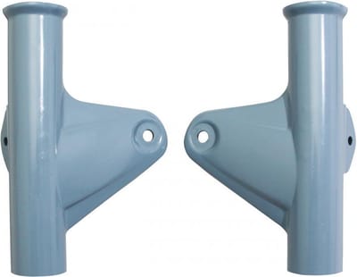 Paire de patte de feu support fixation phare pour mobylette MBK 88 bleu Neuf