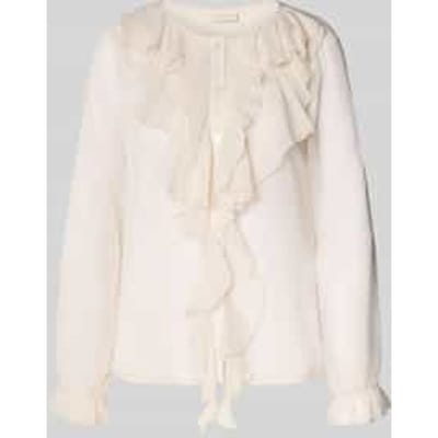 Regular fit blouse met ruches, model 'Ditte'