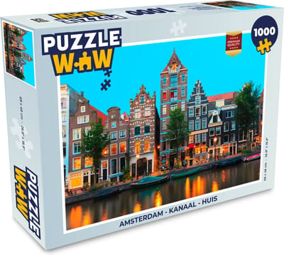 Puzzel Amsterdam - Kanaal - Huis - Legpuzzel - Puzzel 1000 stukjes volwassenen