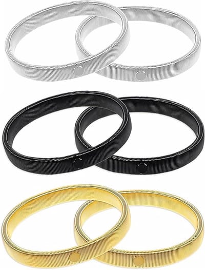 3 Paar Niet-Slip Mouwhouders van Metaal, Rekbare Elastische Armbanden voor Kostuums, Comfortabele Accessoires voor Mannen en Vrouwen