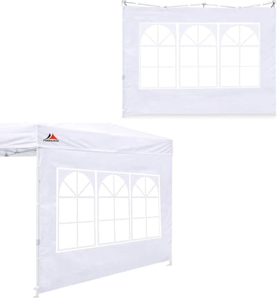 Zijwanden Set - Tentwanden - Bescherming Buiten - Eenvoudige Montage - 2 Stuks - Wit