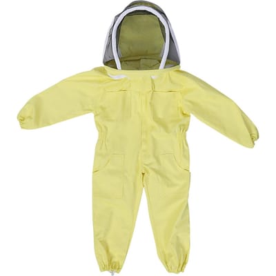 Professioneel Kinder Bijenteelt Beschermpak Bijenboerderij Bezoeker Beschermingsuitrusting Jumpsuit(M) beige