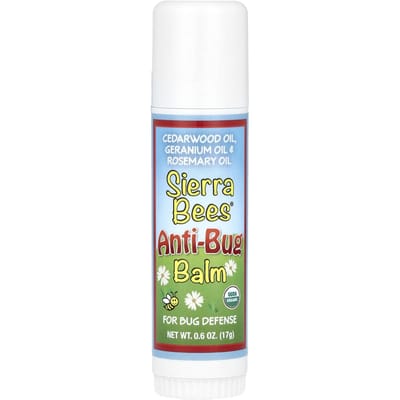 Sierra Bees, Baume anti-insectes en bâton, huile de cèdre, de géranium et de romarin, 0,6 oz (17 grammes) white