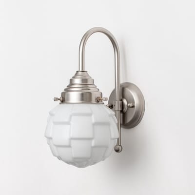 Wandlamp Bretagne Meander Matnikkel - Art Deco Trade