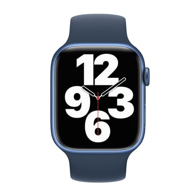 Apple Siliconen solobandje voor de Apple Watch | 38/40/41/42 mm - Maat 6 - Abyss Blue