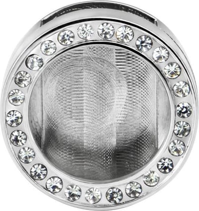 Quiges - RVS Mini Munt Button Zilverkleurig voor Armband - ECO019
