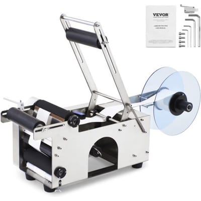 VEVOR Mt-50, etiketteermachine Halfautomatische ronde fles etiketteermachine