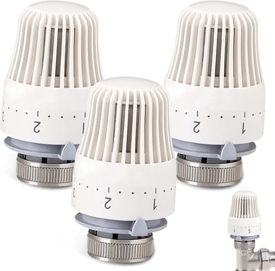 Thermostaatkop Radiator - Verwarmingsthermostaat Ventiel - Temperatuur Regelen - Automatische Instelling - M30 x 1.5 - Wit