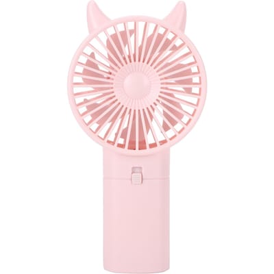Mini Ventilator Draagbaar Handheld Schattig Stil Elektrische Koelventilator voor Thuis Kantoor Reizen Roze beige