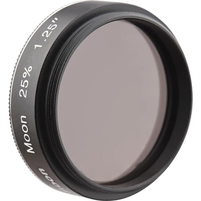 Camnoon 1,25 inch maanfilter 25 procent transmissiefilter voor astronomische telescoopoculair zwart