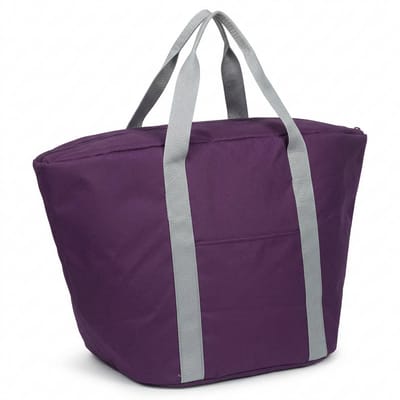 Lomera Koeltas - Koeltasje - Koel Tas - Geïsoleerde Tas - Thermotas - Koel Boodschappentas - Koeltas Boodschappen - Koeltas Picknick - Picknick Koeltas - Koeltas met Rits - Paarse Koeltas