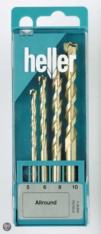 Heller 16916 AllRound universele boorset 4-delig 5-6-8-10 mm glas - hout - dakpannen enz
