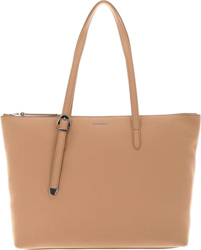 COCCINELLE Leren Schoudertas Coccinelle Gleen Handbag Toasted Beige