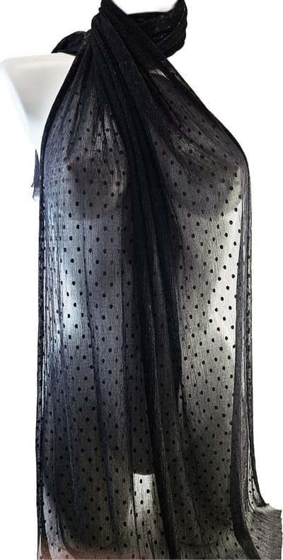 BamBella ® - Sjaal - sjaaltje - feest kant omslag doek zilver grijs glitter