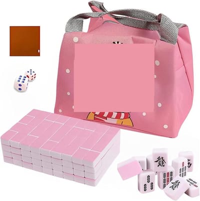 Mahjong Tegels - Chinees Spel - Familie Entertainment - Draagbare Mini Set - 144 Tegels - One Color