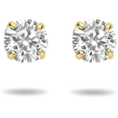 9K Geelgouden 9k oorknoppen zirkonia 4 mm - 8000200