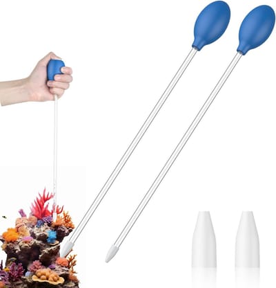2 Stuks Aquarium Coral Eater 35 cm Lange Pipette voor Koraalvoeding, Acryl Spuit voor Zeevissen, Garnalen en Aquatische Planten