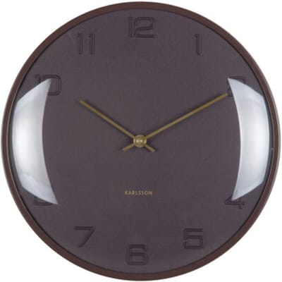 Karlsson wandklok fuerte dome earth brown- Ø30,5cm