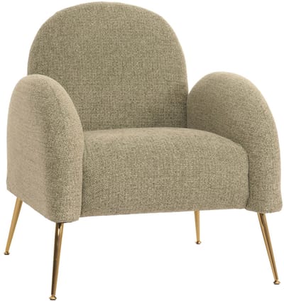 Lounge fauteuil MCW-N69, cocktail fauteuil, retro nosa ophanging stof/textiel chenille MVG-gecertificeerd ~ lichtgroen
