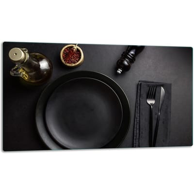 TMK ArtDeko - Snijplank - Glazen Beschermplaat - 52x30cm - Inductiekookplaat