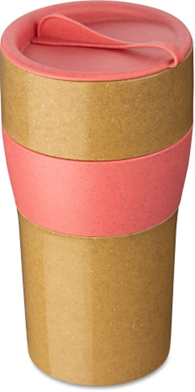 Herbruikbare Koffiebeker met Deksel, 0.7 L, Organic, Natuur Koraal - Koziol | Aroma To Go XL