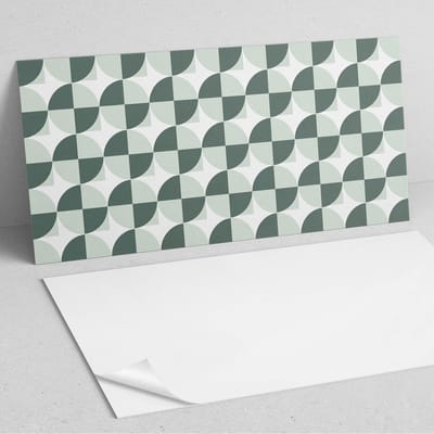 Coloray Wandpanelen Zelfklevend - Geometrie van cirkels en vierkanten PVC Wandpaneel - 100 cm x 50 cm - Grijs Wandbekleding Zelfklevend - 1 stuk - Mozaïeken Wandpanelen Zelfklevend - Wandpanelen Keuken - Wandpaneel Badkamer