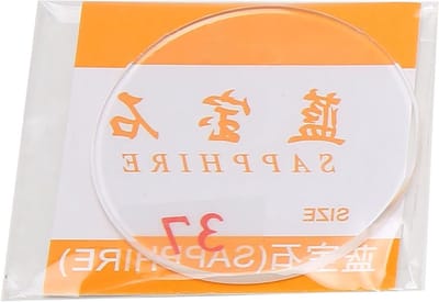 Vervangend Rond Plat Horlogeglas van Saffierkristal voor Horloges (34 mm - 37 mm) met Hoge Duurzaamheid en Krasbestendigheid