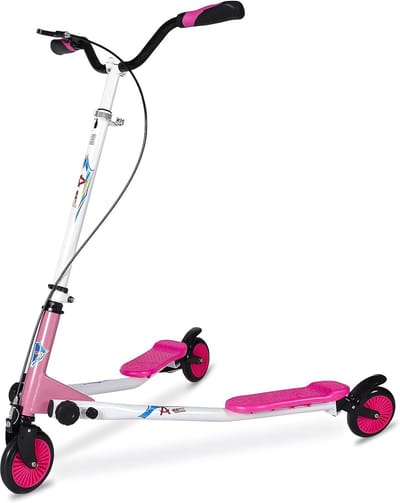 Swing Scooter - Wiggle Scooter - Buiten Spelen - In Hoogte Verstelbaar - 3 Wielen - Roze