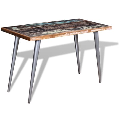 vidaXL - Eettafel - 120x60x76 - cm - massief - gerecycled - hout