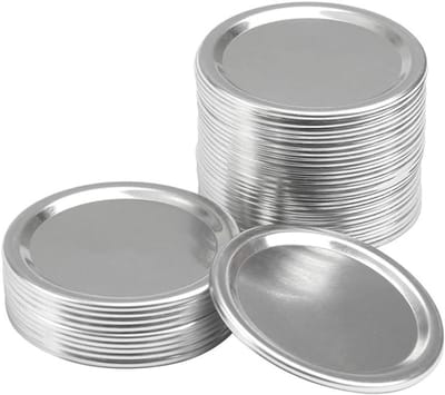 24 Stuks Mason Jar Deksels Metaal met Gasket - Lekvrij Splitdeksel 2.68 Inch voor Inmaken en Opslag - Hoge Temperatuur Weerstand 70mm