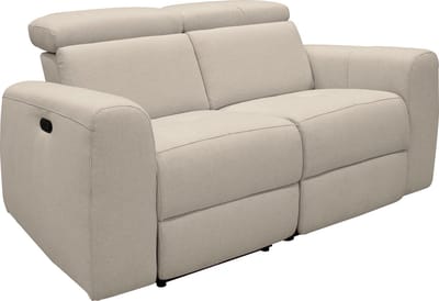 Capena-Sofa 2-zits - Handmatige Relax - Zand Stof
