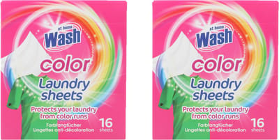 Kleurdoekjes - At Home Wash - Gekleurde Was - 2 x 16 Wasbeurten