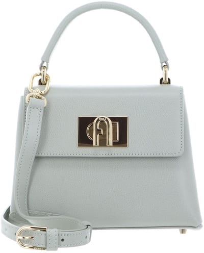 FURLA Leren Handtas Avondtas 1927 Mini Top Handle Bag Rugiada Mintgroen