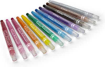 Crayola - Silly Scents - 12 Geurdraaiwaskrijtjes, Voor School en Vrije Tijd