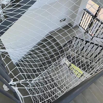 Beschermnet Nylon - Veiligheidsnet Cargonet - Lading Zekeren - Scheurbestendig Waterdicht - 1.5x0.9m - Wit