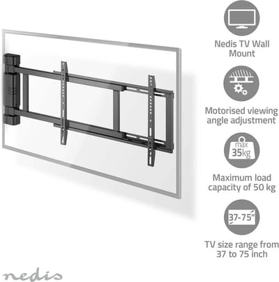 Nedis Motorised TV Wall Mount | 32 - 75 " | Maximum supported screen weight: 50 kg - Max 50 kg - recommended for 75"
