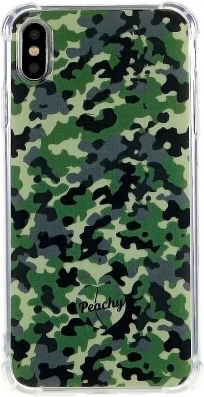 Peachy Leger Camouflage Survivor TPU hoesje geschikt voor iPhone XS Max - Army Groen