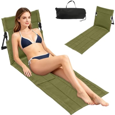 Dailygoods- Strandstoel opvouwbaar - verstelbare rugleuning - lichtgewicht - 600D Oxford-stof - draagbare buitenstoel - afmeting 40,5 x 79 x 41 cm - Ligstoel