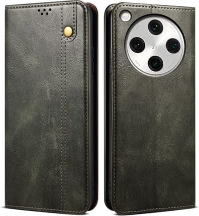 Coverup Hoesje - Geschikt voor OPPO Find X8 Pro Hoesje - Coverup Premium Classic Book Case - Groen