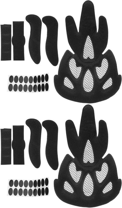 Fietshelm Accessoires - Voering Spons - Fietsen Comfort - Vliegnet Integratie - 2 Sets - Zwart