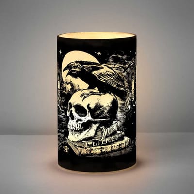 Alchemy - Poe's Raven Lantern Tafellamp - Zwart - (hxbxd) ca. 15cm x 9cm x 9cm