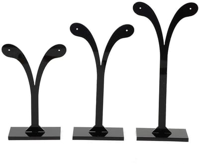 Dailygoods- Display Houder - 3-Delige Sieradenhouder - Decoratieve Organizer - Vierkante Vorm - Hoge Stabiliteit - Ornamenten Effect - Sieradenstandaard