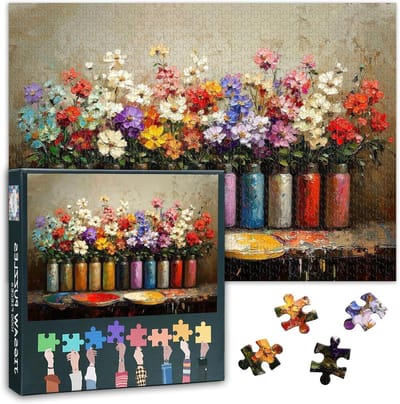 Legpuzzel Volwassenen - 1000 Stukjes - Ontspannend Spel - Levendige Bloemen - 70x50cm - Kleurrijk