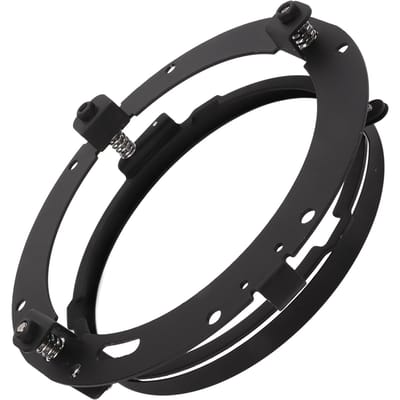 7 Inch Motorfietskoplampadapter Ronde Montagering Beugel Koplampadapter Zilver zwart