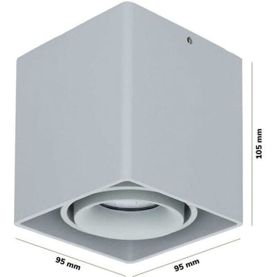 HOFTRONIC Set van 2 Esto LED vierkante opbouwspots - Dimbaar - Kantelbaar - 4 Watt 345 lumen - 2700K warm wit - GU10 - Plafondspot - Voor binnen -