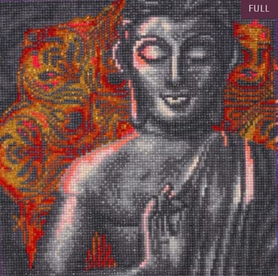 Diamond painting 30 x 30 cm crystal art ronde steentjes - Buddha