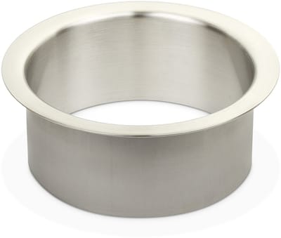 Doorwerpring Ø 180 x H 70 mm Roestvrij staal geborsteld