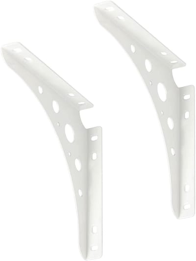 2 x siwitec Delta Line console 200 x 200 mm in wit, plankdrager met een draagvermogen van 95 kg, plankdrager